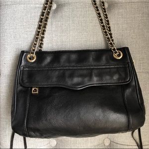 Rebecca Minkoff black leather bag